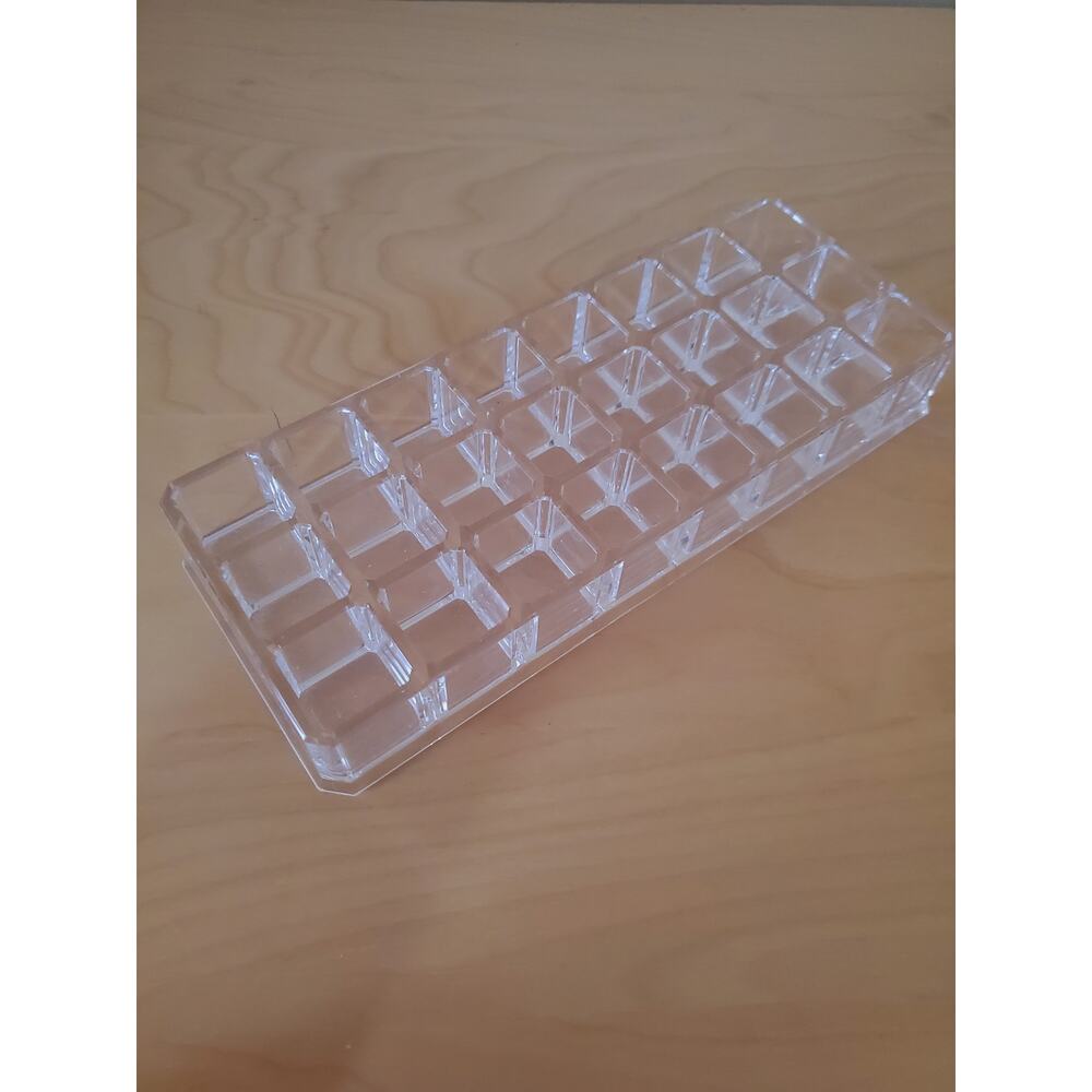 Clear Acrylic 24 Grid Slots Cosmetic Lipstick Display Organizer